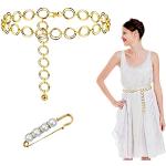 Cinturones cadena dorados de perlas rebajados vintage con perlas Talla Única para mujer 