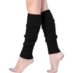 Calcetines deportivos negros de invierno de punto con crochet Talla Única para mujer 