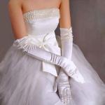 Guantes bicolor de perlas de boda  Novia de carácter romántico con perlas para mujer 