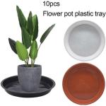 10Pcs 10Sizes Plastic Round Shape Home Garden Flower Pot Planter Tray Saucers