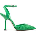 Zapatos verdes de goma de tacón rebajados con logo Michael Kors con tachuelas para mujer 