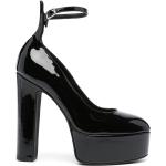 Zapatos negros de goma con plataforma rebajados con tacón cuadrado con logo PINKO talla 39 para mujer 