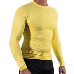 Camisetas térmicas amarillas manga larga transpirables talla L para hombre 