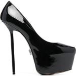 Zapatos negros de charol con plataforma con logo Philipp Plein talla 39 para mujer 