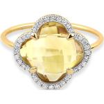 anillo en oro amarillo de 18kt con diamante