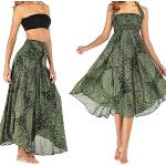 Vestidos verdes de verano étnicos floreados talla M para mujer 