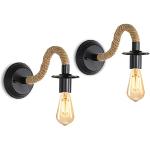 Lámparas LED negras de metal de rosca E27 vintage 