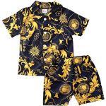Camisas amarillas de algodón de manga corta infantiles informales floreadas 4 años para bebé 