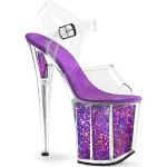 Zapatos lila de goma con plataforma con tacón más de 9cm talla 43 para mujer 