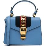 Bolsos satchel azules de cuero Gucci Sylvie para mujer 