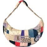 Bolsos multicolor de algodón de mano de piel vintage con logo chanel para mujer 