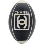 Balones negros de goma de rugby con logo chanel Talla Única para mujer 
