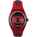Relojes rojos de acero inoxidable Gucci para mujer 