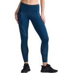 Leggings deportivos azules de piel rebajados 2XU talla XL para mujer 