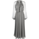 Vestidos grises de seda de manga larga rebajados maxi manga larga Armani Giorgio Armani talla XL para mujer 