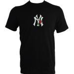 Camisetas negras de algodón de manga corta New York Yankees 47 Brand para hombre 