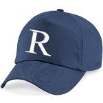 4sold – Gorra de béisbol para niño, verano, de algodón, de calidad, alfabeto de la A a la Z, ajustable, color azul marino