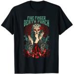 Camisetas negras de encaje con encaje  Five Finger Death Punch de encaje talla S para hombre 