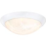 61066 Lámpara de techo de 28 cm para interiores con LED regulable, acabado en blanco con cristal de alabastro blanco