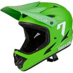 7 iDP M1 - Casco de bicicleta de montaña MTB de cara completa, ligero, ventilado (verde/blanco, juvenil L)