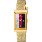 Relojes dorados de acero inoxidable de pulsera impermeables hechos en Suiza Cuarzo Gucci para mujer 