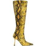 Botas amarillas de goma de piel  con tacón de aguja serpiente 8 by Yoox talla 39 para mujer 