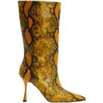 Botas amarillas de goma de piel  con tacón de aguja serpiente 8 by Yoox talla 39 para mujer 
