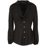 Camisas negras de viscosa de manga larga manga larga 8 by Yoox talla XS para mujer 