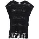 Jerséis negros de algodón cuello redondo sin mangas con cuello redondo de punto 8 by Yoox con crochet talla XS para mujer 