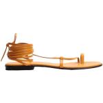 Sandalias amarillas de cuero de cuero de punta cuadrada 8 by Yoox talla 39 para mujer 