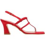 Sandalias rojas de ante de cuero 8 by Yoox talla 39 para mujer 