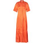 Vestidos estampados naranja de viscosa maxi media manga con rayas 8 by Yoox talla XS para mujer 