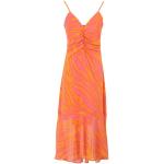 Vestidos estampados naranja de poliester con tirantes finos maxi 8 by Yoox talla XS para mujer 