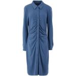 Vestidos azules de algodón de manga larga manga larga de punto 8 by Yoox talla XS para mujer 