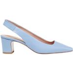 Zapatos destalonados azules celeste de goma rebajados de punta cuadrada 8 by Yoox talla 37 para mujer 