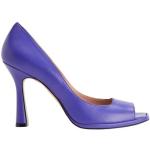 Zapatos morados de cuero de tacón de primavera 8 by Yoox talla 39 para mujer 