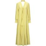 Vestidos amarillos de seda de manga larga maxi manga larga 8pm fruncido talla XS para mujer 
