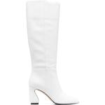 Botas altas blancas de goma rebajadas con cremallera con tacón más de 9cm talla 37,5 para mujer 