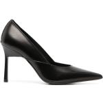 Zapatos negros de goma de tacón rebajados de verano con tacón más de 9cm con logo Calvin Klein talla 39 para mujer 
