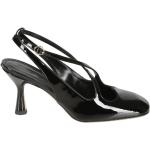 Zapatos destalonados negros de goma rebajados con tacón de 7 a 9cm talla 38,5 para mujer 
