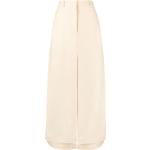 Faldas beige de algodón de cintura alta rebajadas por el tobillo LANVIN talla L para mujer 