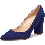 Zapatos azul marino de tacón de verano oficinas talla 39 para mujer 