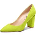 Zapatos verdes de tacón oficinas talla 41 para mujer 