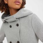 Abrigos grises con capucha  de otoño manga larga Vero Moda para mujer 