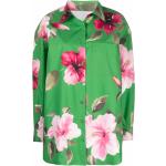 Abrigos clásicos verdes de algodón rebajados manga larga floreados Valentino Garavani con cinturón con motivo de flores talla S para mujer 