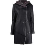 Abrigos negros de cuero con capucha  rebajados manga larga con forro Liska talla XL para mujer 