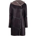 Abrigos morados de cuero con capucha  rebajados manga larga con forro Liska talla XL para mujer 