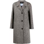 Abrigos grises de poliamida de tweed manga larga Prada talla XL para mujer 