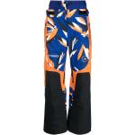 Pantalones estampados azules de poliester con logo adidas Adidas by Stella McCartney de materiales sostenibles para mujer 