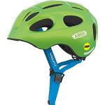 ABUS Casco infantil Youn-I MIPS - casco de bicicleta con luz, reflectores y protección contra impactos (MIPS) - para niñas y niños - verde (sparkling), talla M